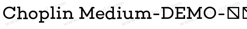 Choplin Medium-DEMO字体转换